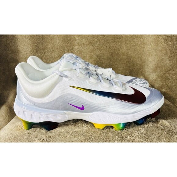 Nike Force Zoom Trout Metal Baseball Cleats Metal Men Size 12 Rainbow FQ7724-106 - Picture 14 of 14